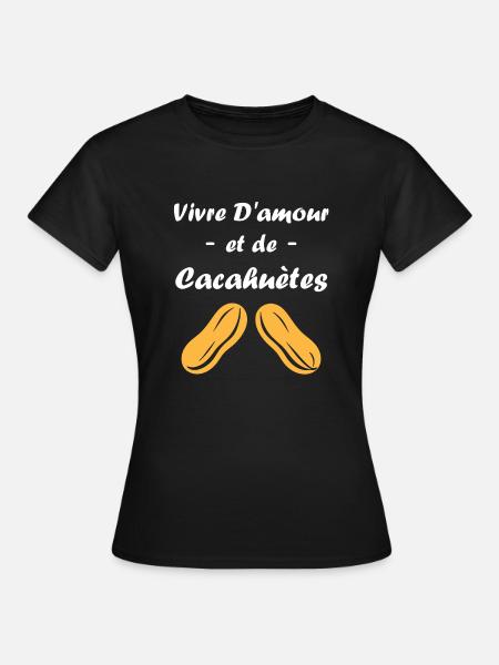 Cacahuètes Humour petite cacahuète - T-shirt Femme - noir