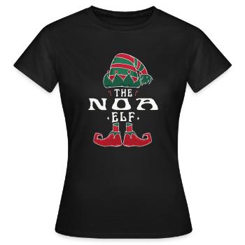 Noa Elf Familie Passende Gruppe Weihnachten Papa Mama - Frauen T-Shirt - Schwarz - Vorne - AI Model Female 172 dark (172cm)
