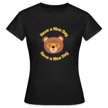 Bonne journée - T-shirt Femme - noir - Devant - AI Model Female 172 dark (172cm)