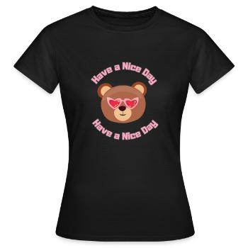 Bonne journée - T-shirt Femme - noir - Devant - AI Model Female 172 dark (172cm)
