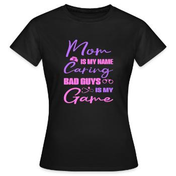 Soins infirmiers correctionnels maman mon nom soins jeu cadeau - T-shirt Femme - noir - Devant - AI Model Female 172 dark (172cm)