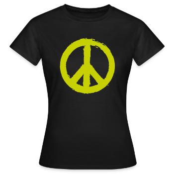PAIX - symbole de paix - signe de paix signe de paix - T-shirt Femme - noir - Devant - AI Model Female 172 dark (172cm)