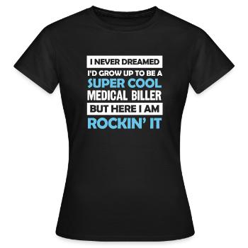 Chemise médicale Biller cadeau drôle - T-shirt Femme - noir - Devant - AI Model Female 172 dark (172cm)