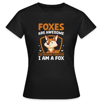 Fantastic fox, foxes are fantastic - Women's T-Shirt - black - Front - AI Model Female 172 dark (172cm)