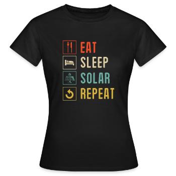 Panneau solaire Énergie solaire Énergie solaire - T-shirt Femme - noir - Devant - AI Model Female 172 dark (172cm)