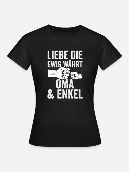 Oma Großmutter und Enkel - Frauen T-Shirt - Schwarz