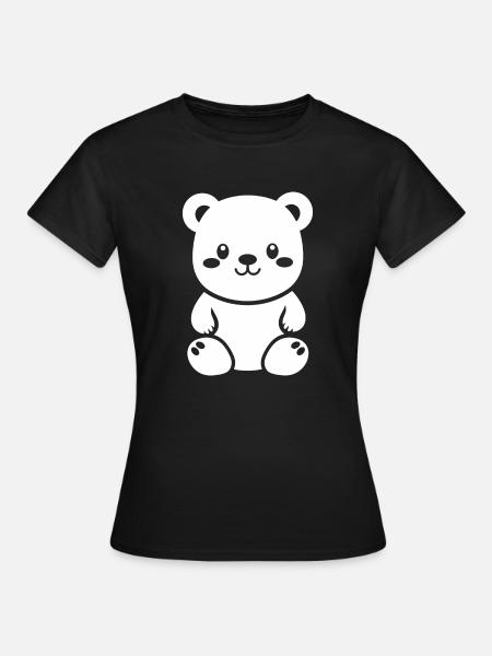 Kleiner Teddybär Teddybär - Frauen T-Shirt - Schwarz