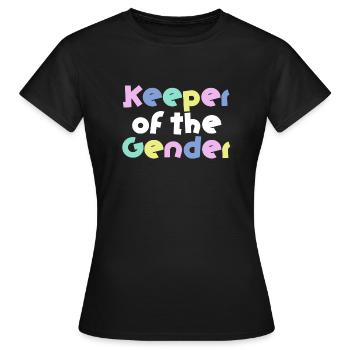 Keeper Of The Gender - Women's T-Shirt - black - Front - AI Model Female 172 dark (172cm)