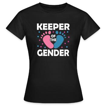 Keeper Of The Gender - Women's T-Shirt - black - Front - AI Model Female 172 dark (172cm)
