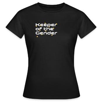 Keeper Of The Gender - Women's T-Shirt - black - Front - AI Model Female 172 dark (172cm)