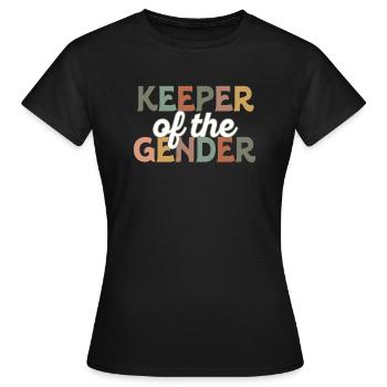 Keeper Of The Gender - Women's T-Shirt - black - Front - AI Model Female 172 dark (172cm)