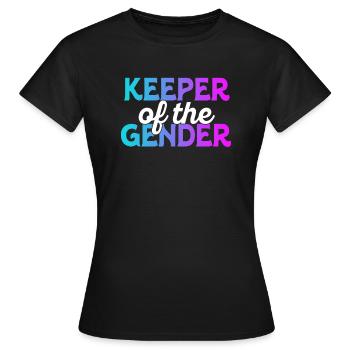 Keeper Of The Gender - Women's T-Shirt - black - Front - AI Model Female 172 dark (172cm)