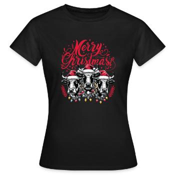 MERRY ChristMAST - Christmas Roast Beef Food - Women's T-Shirt - black - Front - AI Model Female 172 dark (172cm)