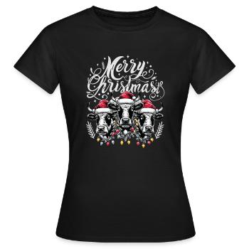 MERRY ChristMAST - Christmas Roast Beef Food - Women's T-Shirt - black - Front - AI Model Female 172 dark (172cm)