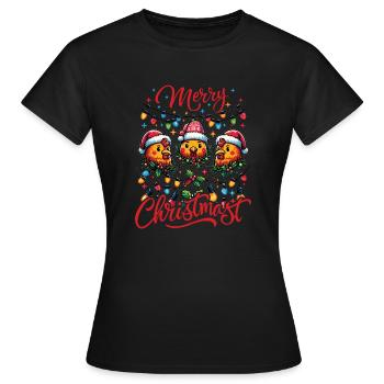 MERRY ChristMAST - Christmas Roast Food Meal - Women's T-Shirt - black - Front - AI Model Female 172 dark (172cm)