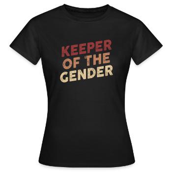 Keeper Of The Gender - Women's T-Shirt - black - Front - AI Model Female 172 dark (172cm)