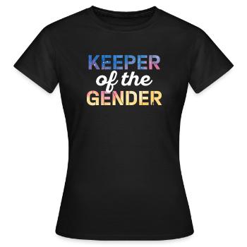 Keeper Of The Gender - Women's T-Shirt - black - Front - AI Model Female 172 dark (172cm)