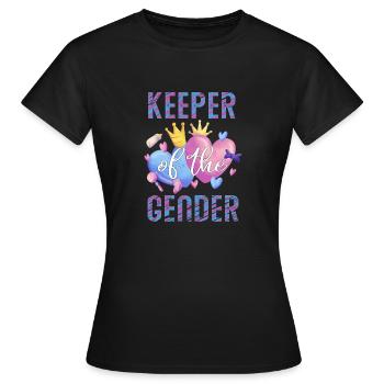 Keeper Of The Gender - Women's T-Shirt - black - Front - AI Model Female 172 dark (172cm)