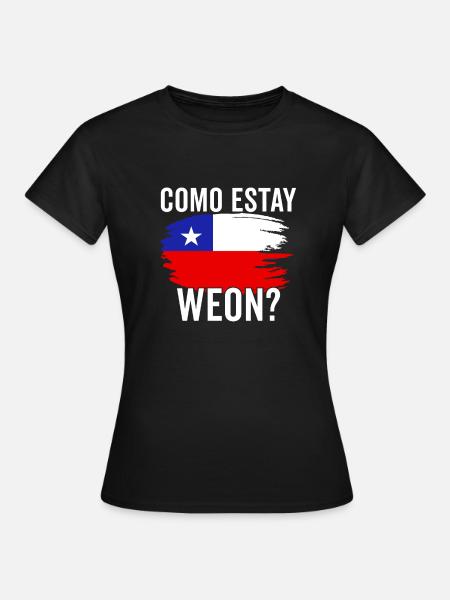 Chile Flaga Duma Chilijskie Śmieszne Camiseta Chilena - T-shirt dam - svart