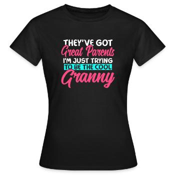 Grandma Gifts - Frauen T-Shirt - Schwarz - Vorne - AI Model Female 172 dark (172cm)