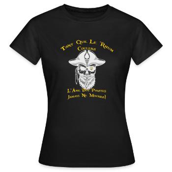 Pirate version claire - T-shirt Femme - noir - Devant - AI Model Female 172 dark (172cm)