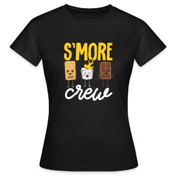 S'more Campfire Marshmallow Camping - T-shirt Femme - noir - Devant - AI Model Female 172 dark (172cm)