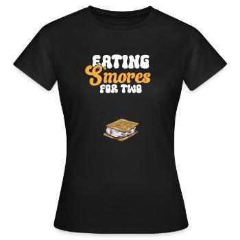 S'more Campfire Marshmallow Camping - T-shirt Femme - noir - Devant - AI Model Female 172 dark (172cm)