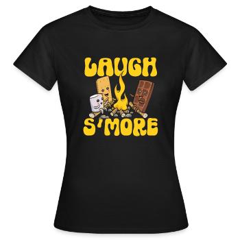 S'more Campfire Marshmallow Camping - T-shirt Femme - noir - Devant - AI Model Female 172 dark (172cm)