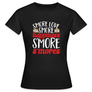 S'more Campfire Marshmallow Camping - T-shirt Femme - noir - Devant - AI Model Female 172 dark (172cm)