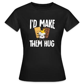 S'more Campfire Marshmallow Camping - T-shirt Femme - noir - Devant - AI Model Female 172 dark (172cm)