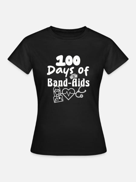 École de sciences infirmières 100 jours de pansements - T-shirt Femme - noir