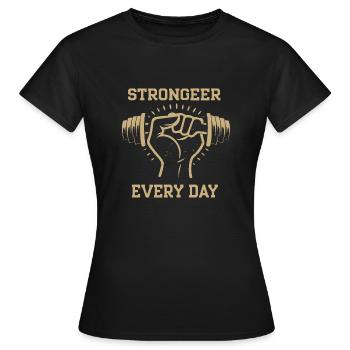 SALLE DE SPORT TOUS LES JOURS - T-shirt Femme - noir - Devant - AI Model Female 172 dark (172cm)