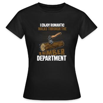 Romantic Lumber Walks - A Craftsman's Delight - Frauen T-Shirt - Schwarz - Vorne - AI Model Female 172 dark (172cm)