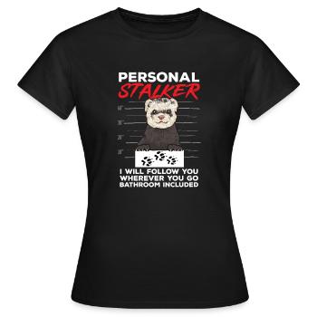 Ferret Owner Ferret - Women's T-Shirt - black - Front - AI Model Female 172 dark (172cm)