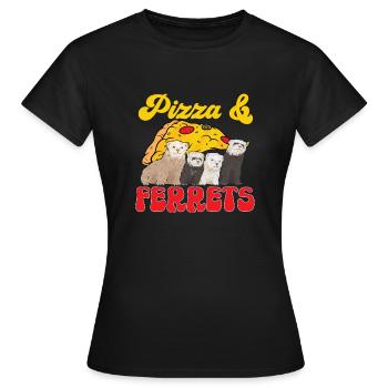 Furet, propriétaire de furet - T-shirt Femme - noir - Devant - AI Model Female 172 dark (172cm)