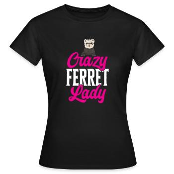 Furet, propriétaire de furet - T-shirt Femme - noir - Devant - AI Model Female 172 dark (172cm)