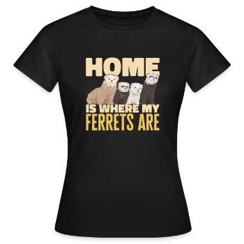Ferret Owner Ferret - Women's T-Shirt - black - Front - AI Model Female 172 dark (172cm)