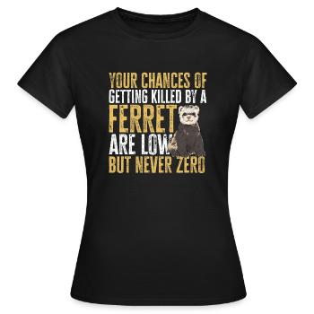 Ferret Owner Ferret - Women's T-Shirt - black - Front - AI Model Female 172 dark (172cm)