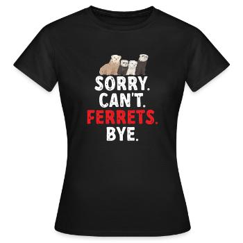 Ferret Owner Ferret - Women's T-Shirt - black - Front - AI Model Female 172 dark (172cm)