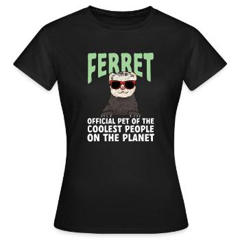 Ferret Owner Ferret - Women's T-Shirt - black - Front - AI Model Female 172 dark (172cm)