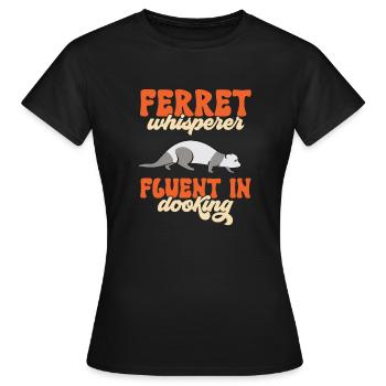 Ferret Owner Ferret - Women's T-Shirt - black - Front - AI Model Female 172 dark (172cm)