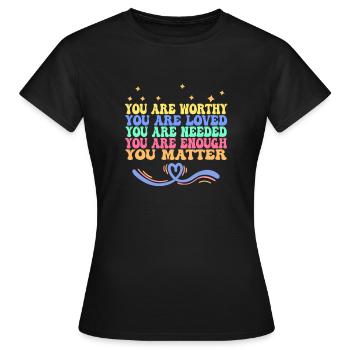 Depression und bipolares Bewusstsein: - Frauen T-Shirt - Schwarz - Vorne - AI Model Female 172 dark (172cm)