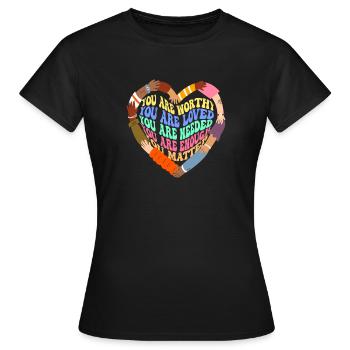 Depression und bipolares Bewusstsein: - Frauen T-Shirt - Schwarz - Vorne - AI Model Female 172 dark (172cm)