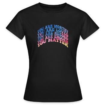 Depression und bipolares Bewusstsein: - Frauen T-Shirt - Schwarz - Vorne - AI Model Female 172 dark (172cm)