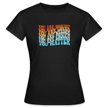 Dépression et conscience bipolaire : - T-shirt Femme - noir - Devant - AI Model Female 172 dark (172cm)