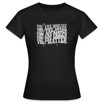 Dépression et conscience bipolaire : - T-shirt Femme - noir - Devant - AI Model Female 172 dark (172cm)