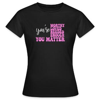 Depression und bipolares Bewusstsein: - Frauen T-Shirt - Schwarz - Vorne - AI Model Female 172 dark (172cm)