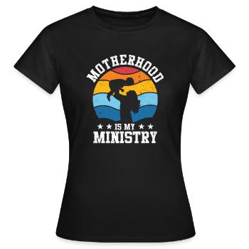 Mutterschaft ist mein Dienst - Frauen T-Shirt - Schwarz - Vorne - AI Model Female 172 dark (172cm)