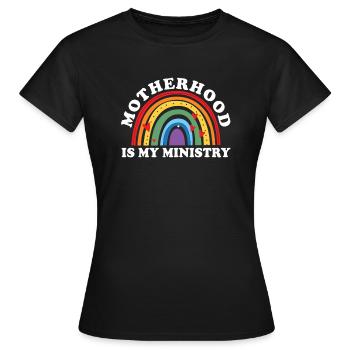 La maternité est mon ministère - T-shirt Femme - noir - Devant - AI Model Female 172 dark (172cm)