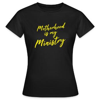 La maternité est mon ministère - T-shirt Femme - noir - Devant - AI Model Female 172 dark (172cm)
